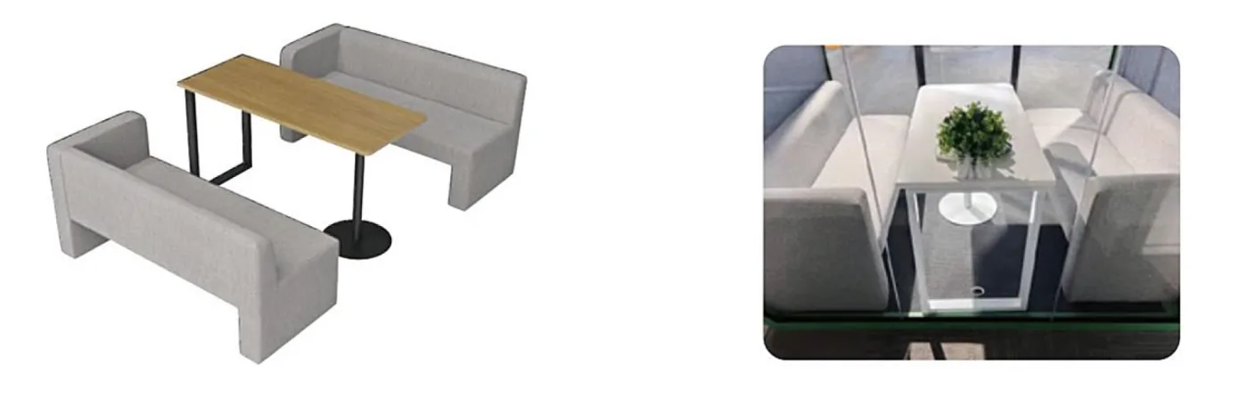 Model L furniture, installed